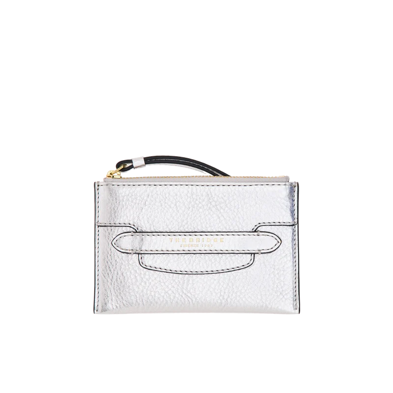 Pochette da polso in pelle con zip