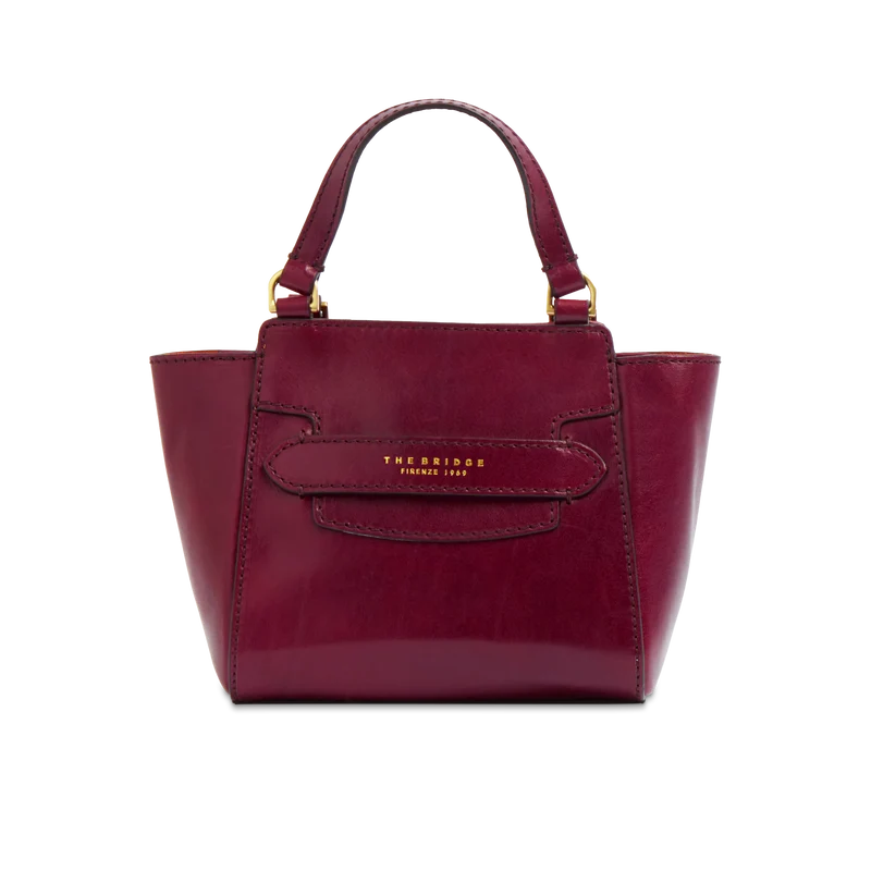 Borsa a mano in pelle con tracolla removibile