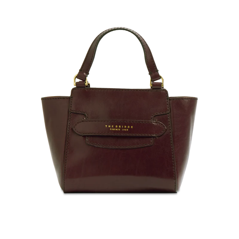 Borsa a mano in pelle con tracolla removibile