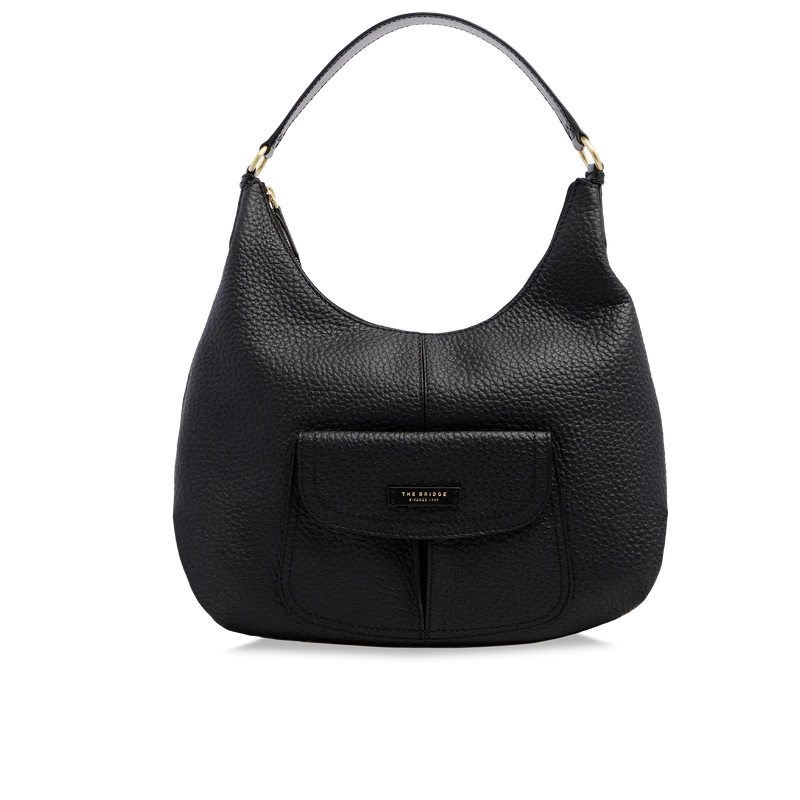 Borsa hobo donna in pelle con tasca frontale