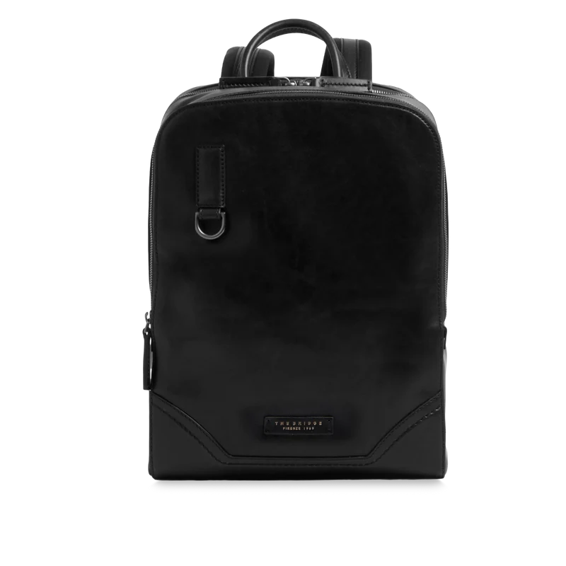 Zaino in pelle porta pc uomo due zip