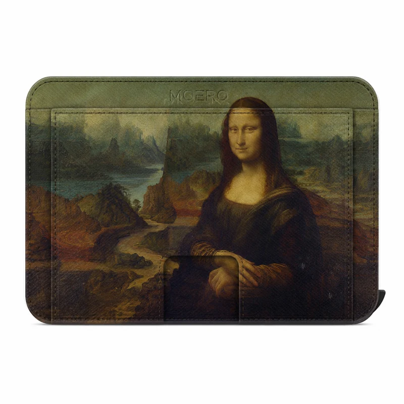 Moero M2 Pro - Gioconda Limited Edition - MagSafe Wallet – Portafoglio RFID in Alluminio e Vera Pelle Saffiano Antigraffio