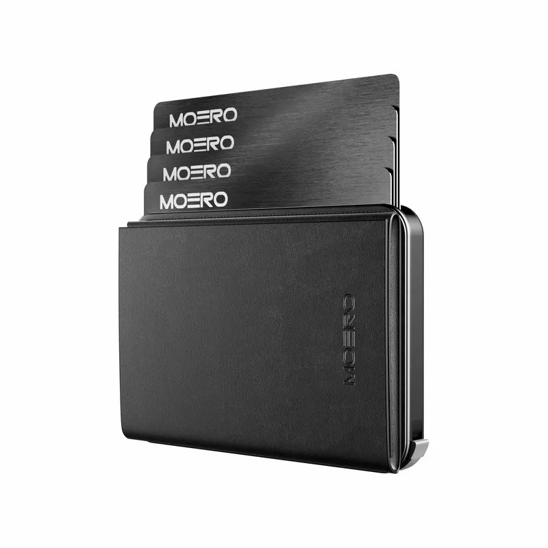 Moero M2 Pro Plus MagSafe Wallet – Portafoglio RFID in Alluminio e Pelle Vegan
