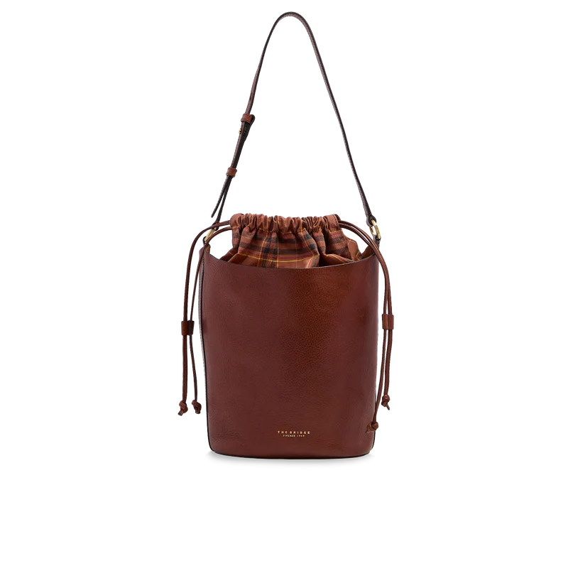 Borsa secchiello in pelle
