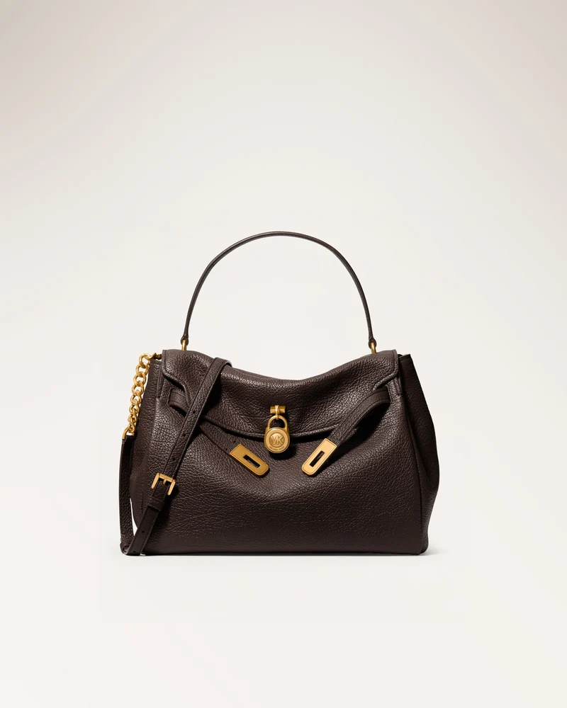 Lg Flap Th Satchel Chocolate