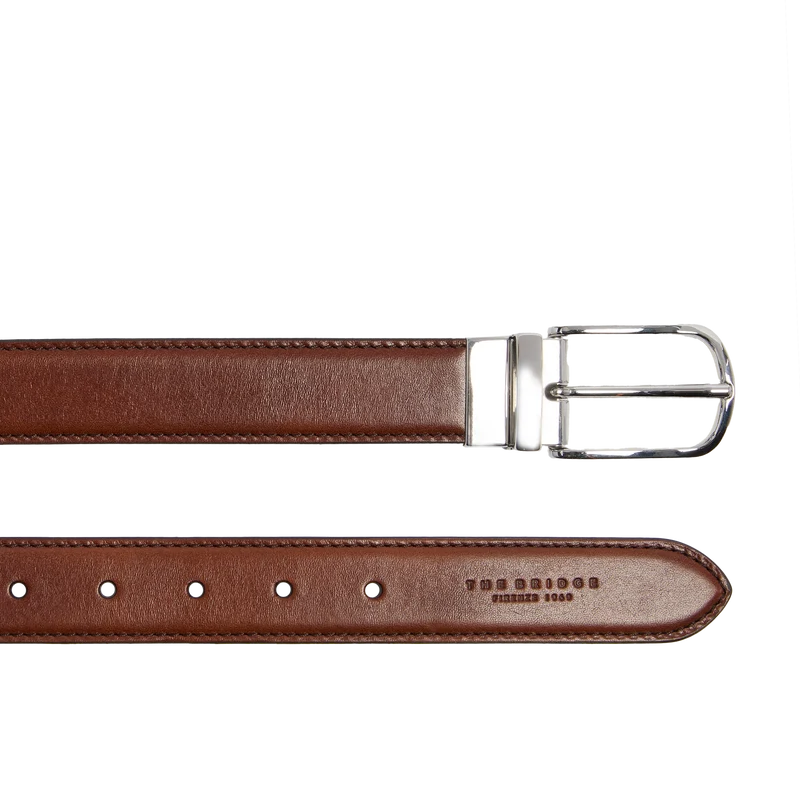 Cintura in pelle uomo reversibile nero/marrone