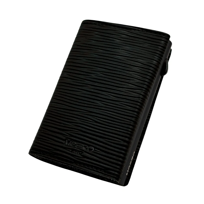 Moero PRO EPI – Portafoglio in Vera Pelle Stampa EPI con Protezione RFID e Chiusura Magnetica – Nero