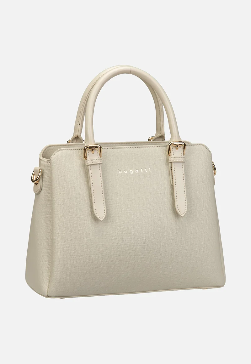 Ella Saffiano Bowling Bag M Beige - Bowling Bag