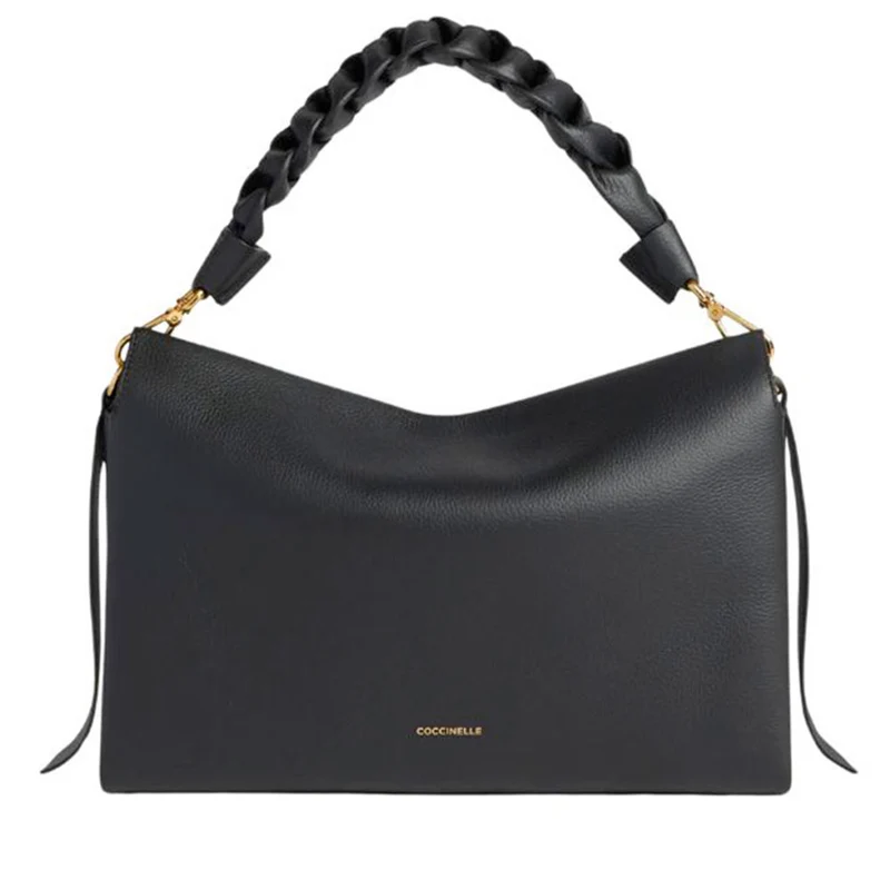 Borsa Donna a Mano COCCINELLE in Pelle linea Boheme Medium colore Noir - Cognac