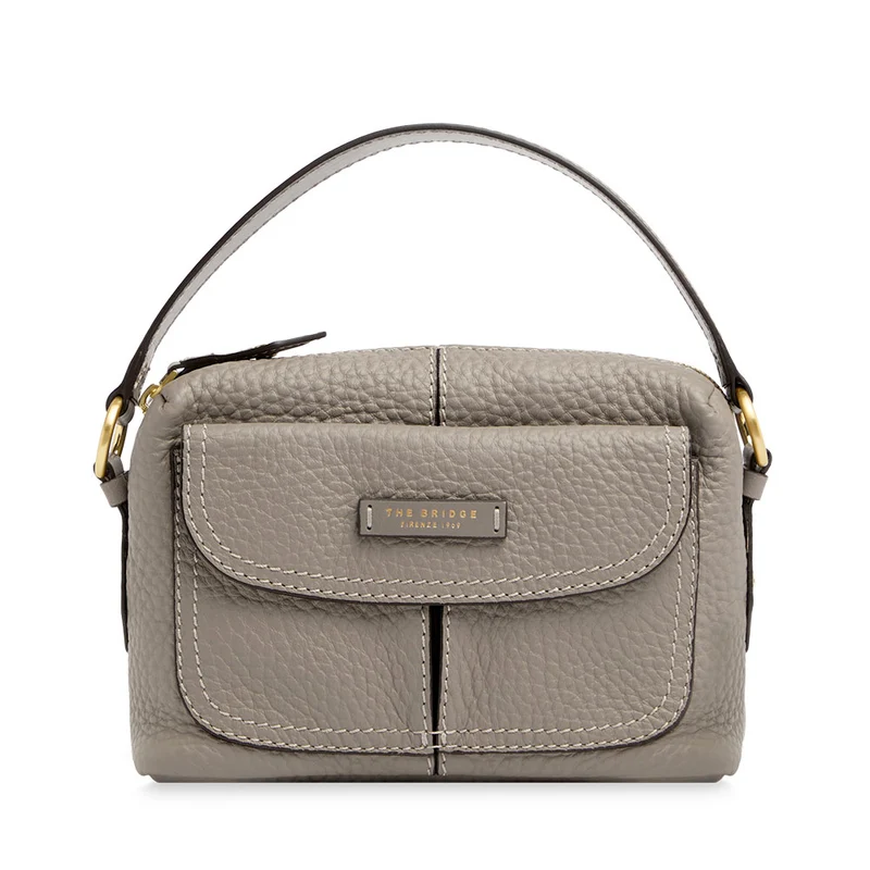 Borsa Donna a Tracolla THE BRIDGE linea Martina in Pelle Greige