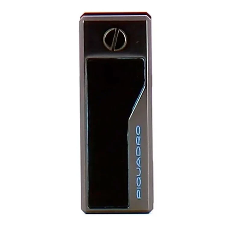 Portachiavi Uomo Modular PIQUADRO in Alluminio e Pelle Colore Nero Linea Blue Square - PC7202B2