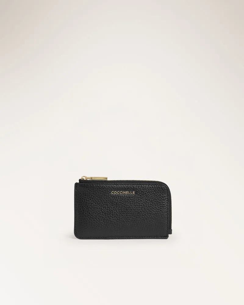 Card Holder Grained Noir