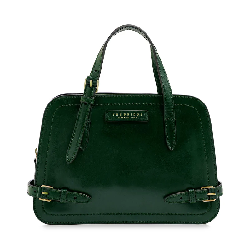Borsa Donna a Mano THE BRIDGE linea Monica in Pelle Verde Pino