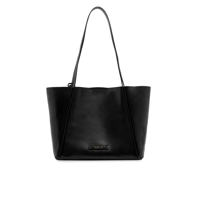 Borsa shopper in pelle con pochette coordinata
