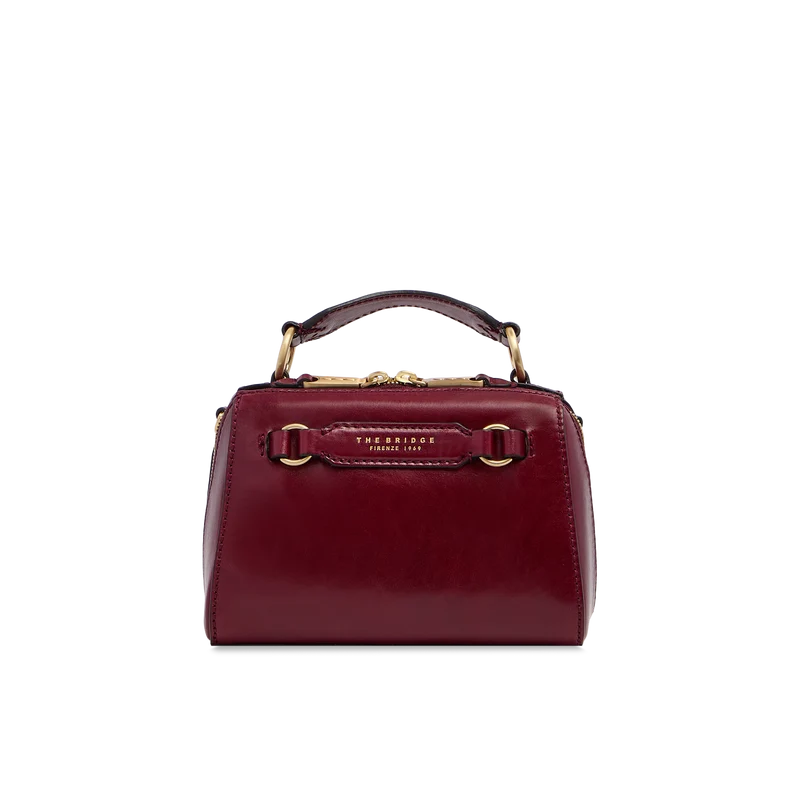 Borsa a mano in pelle con tracolla removibile
