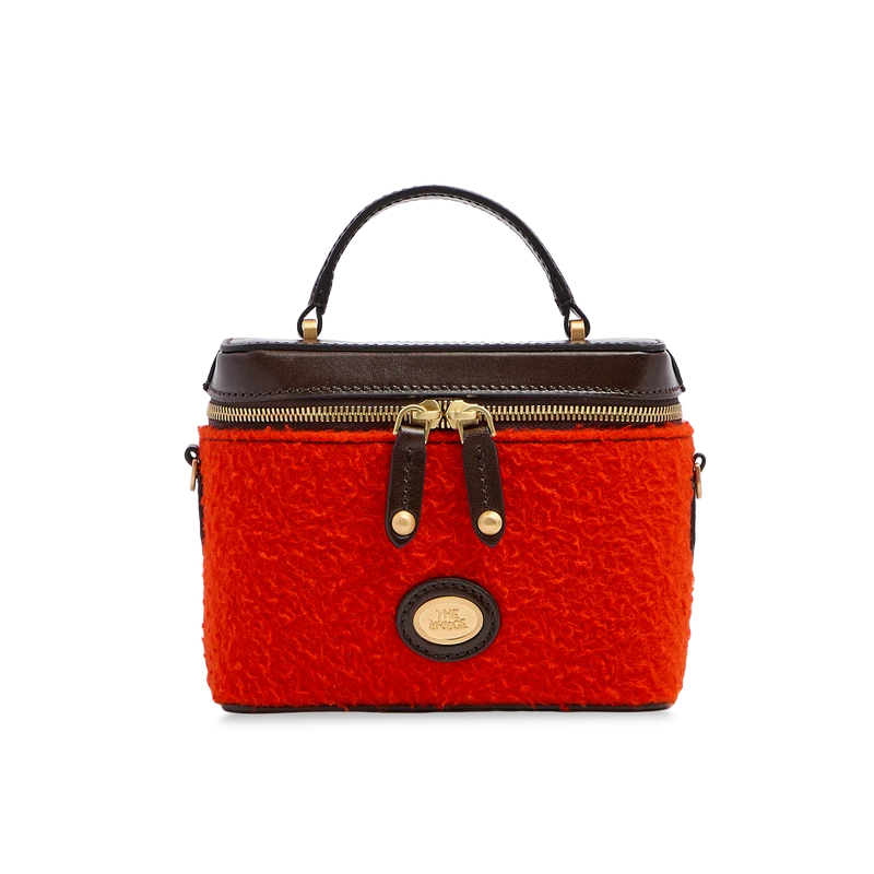 Bauletto in pelle con tracolla removibile