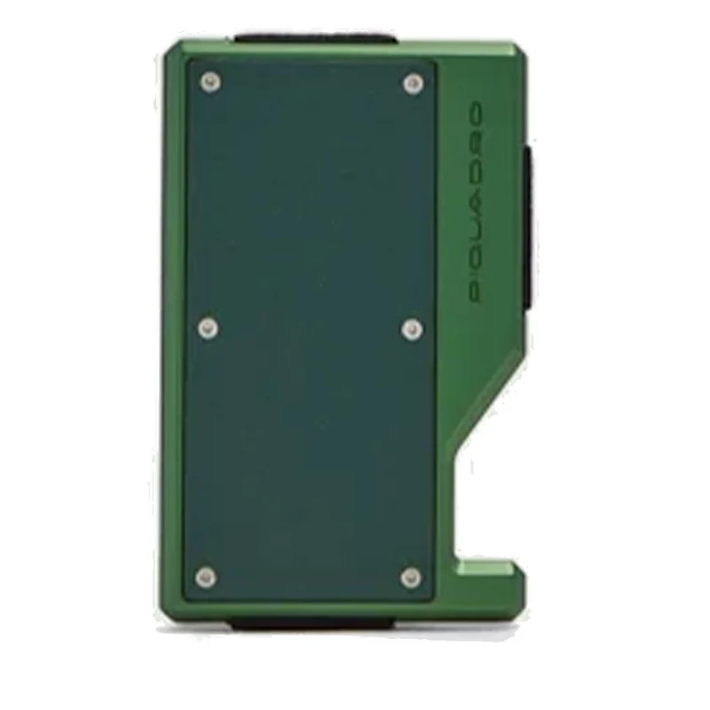 Portacarte PIQUADRO MagSafe in Alluminio e Pelle con Fascia Elastica Colore Verde - PP7203S145R