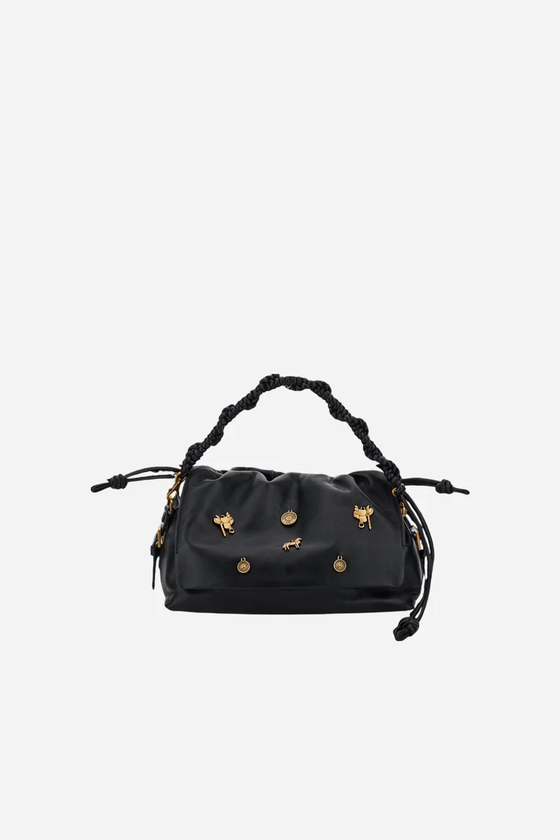 Handtasche aus Nappaleder mit goldenen Charms - Tango