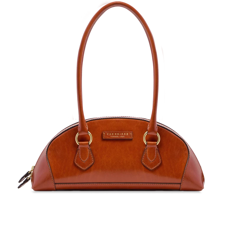 Borsa a spalla donna in pelle con silhouette arrotondata