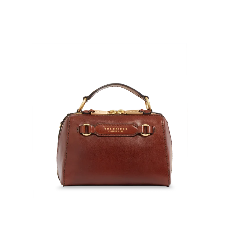 Borsa a mano in pelle con tracolla removibile