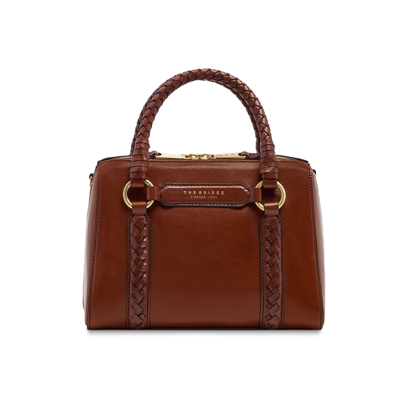 Borsa a mano in pelle con tracolla removibile