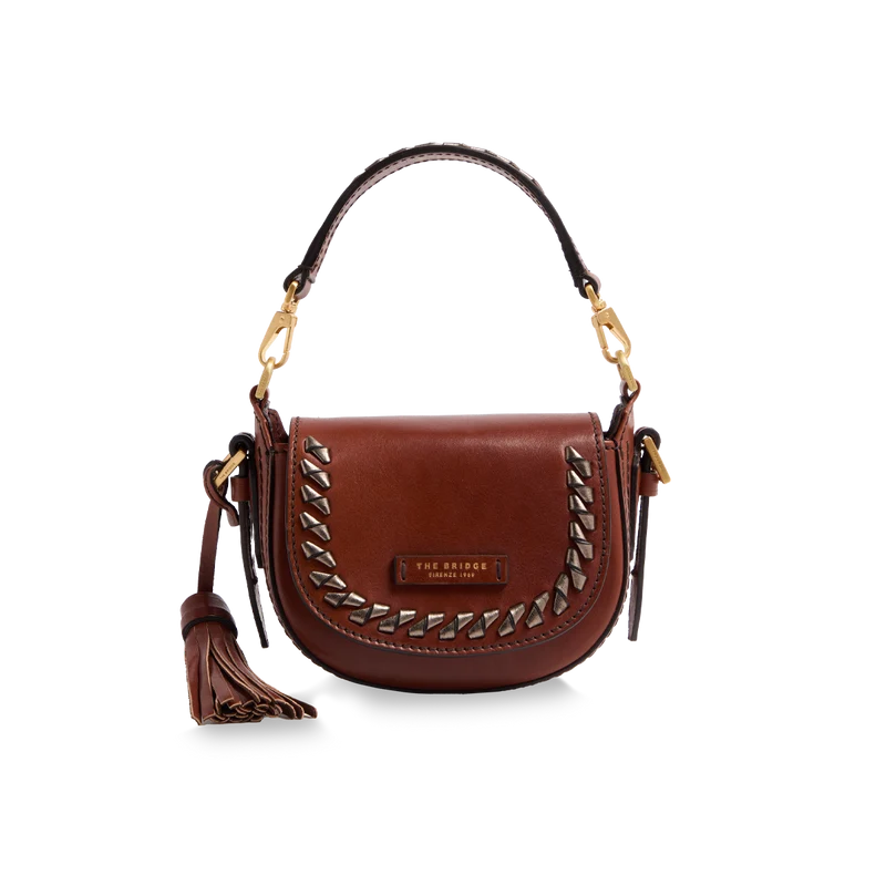 Pearl District Holiday Edition - Borsa a tracolla in pelle con dettagli bronzo