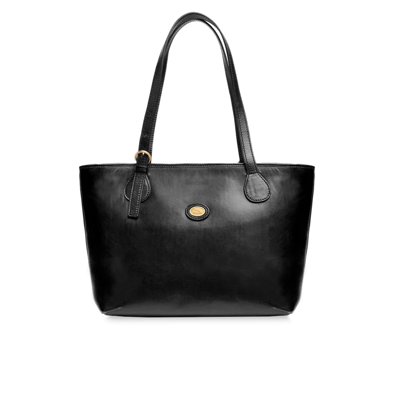 Borsa shopper pelle chiusa con zip