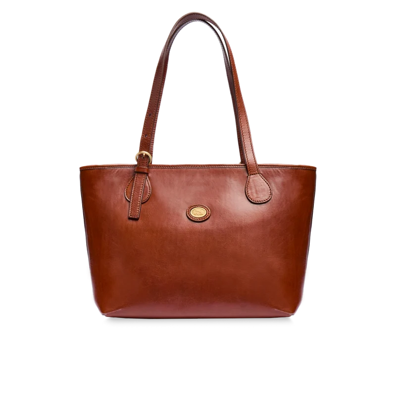 Borsa shopper pelle chiusa con zip