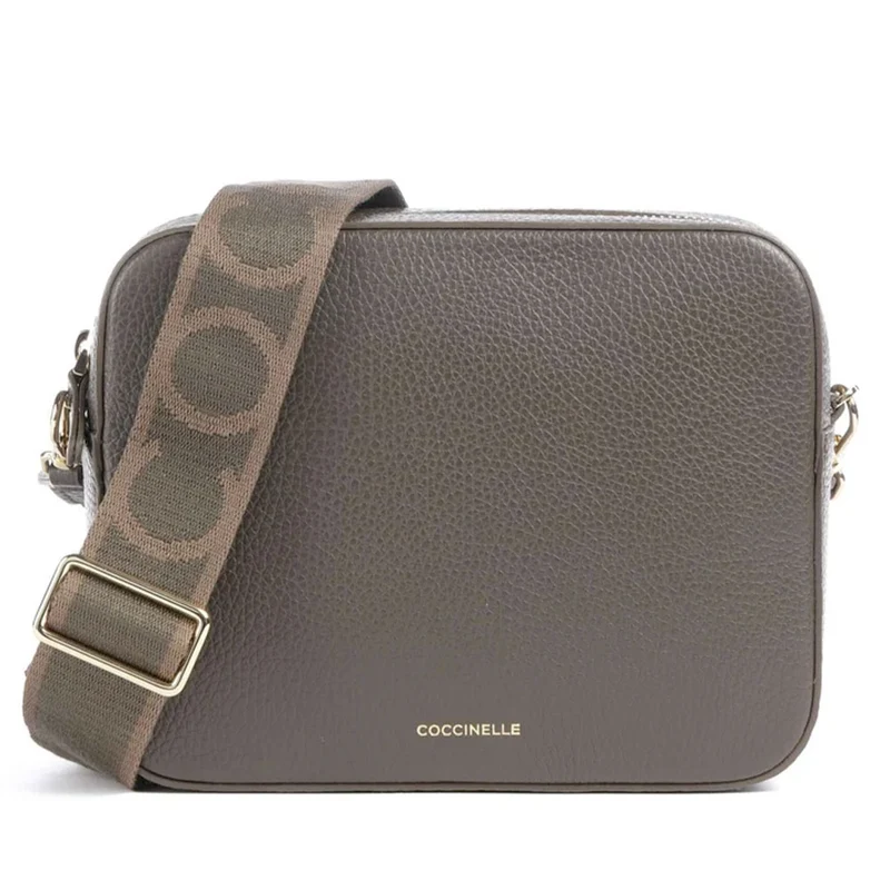 Borsa Donna a Tracolla COCCINELLE Linea Tebe Colore Fango- E5MN555M301