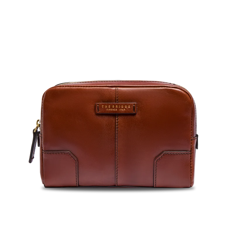 Pochette uomo in pelle con zip