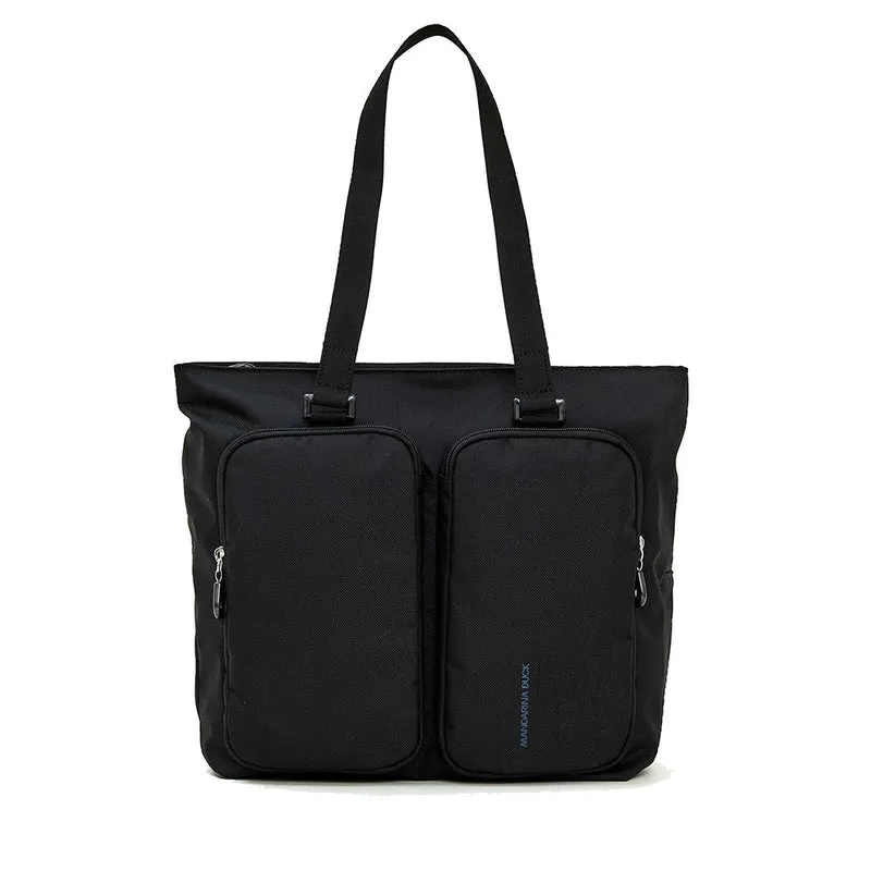 Shopping Bag Donna MANDARINA DUCK linea MD20 in Tessuto Nero