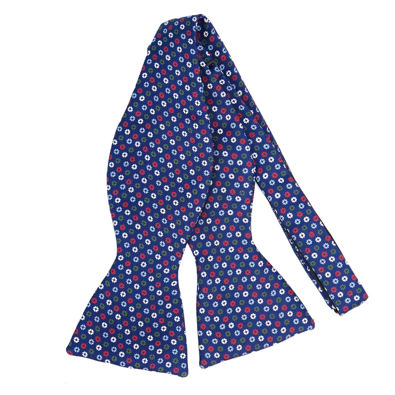 BLUETTE SELF-TIE PRINTED SILK BOWTIE