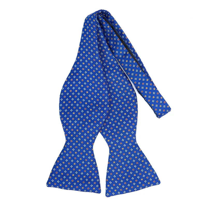 BLUETTE SELF-TIE PRINTED SILK BOWTIE