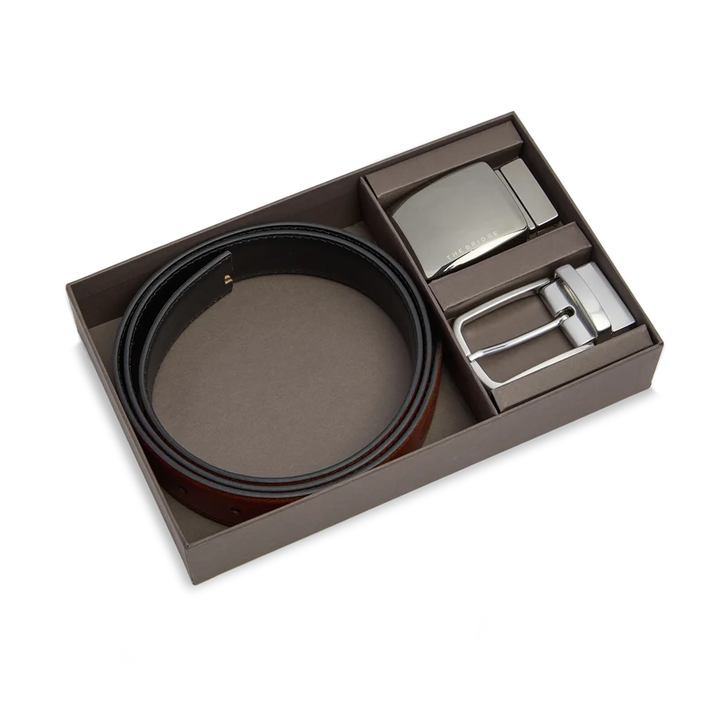 Cintura in pelle uomo reversibile