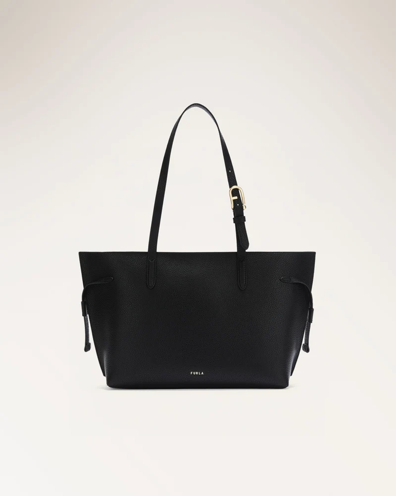 Ava M Tote W/zip Nero+nero