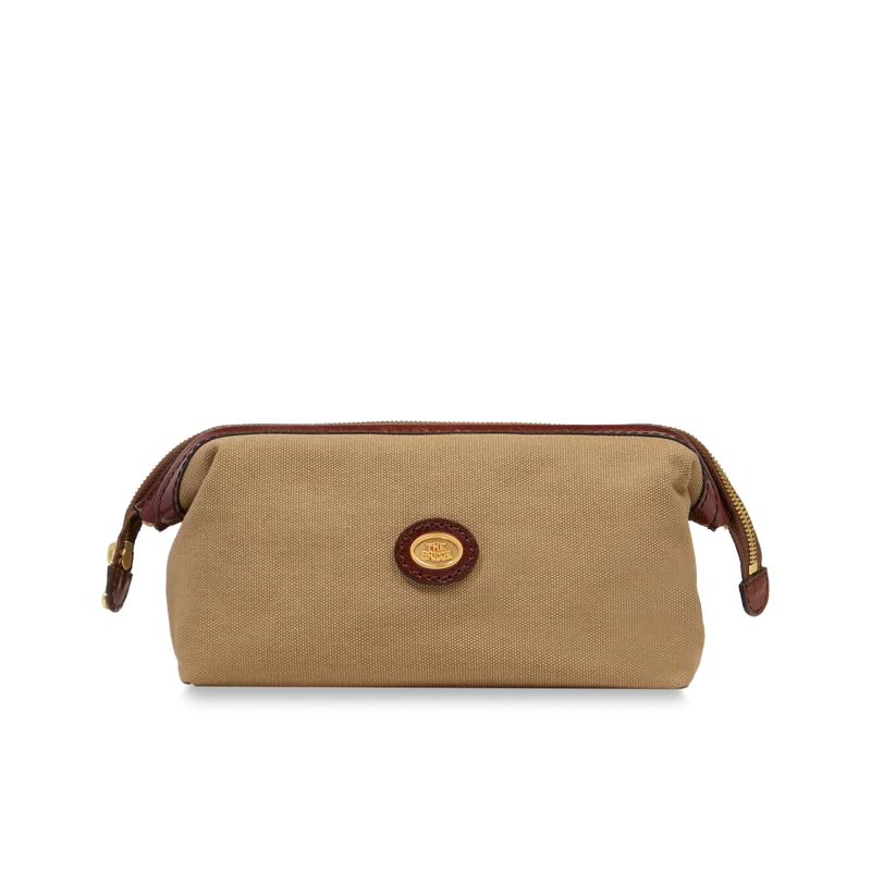 Beauty case pelle e tessuto