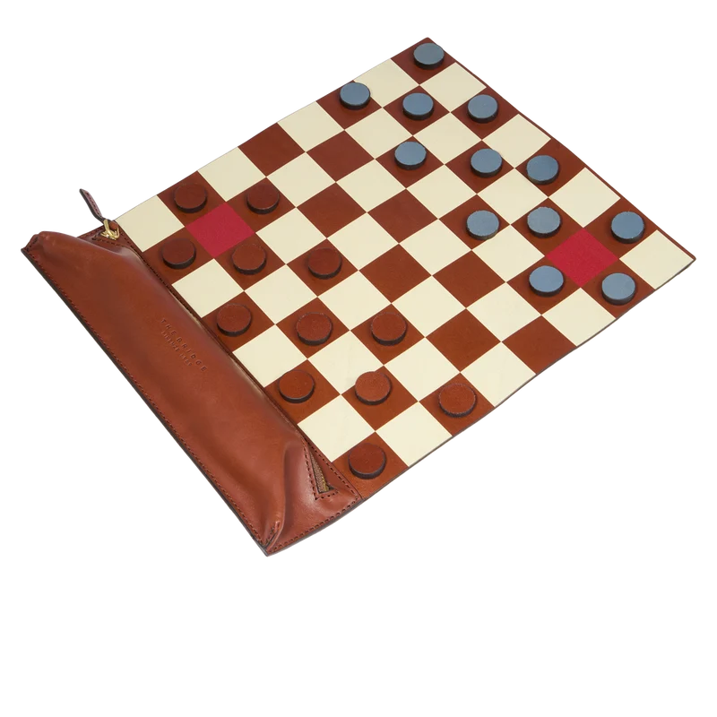 Gioco dama in pelle