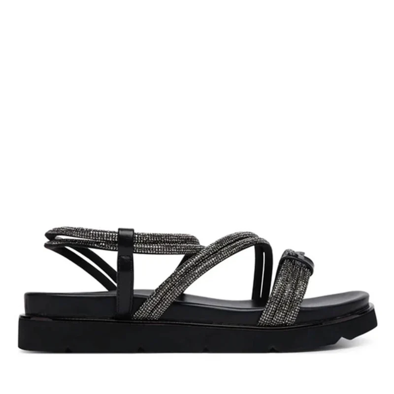 Sandali PATRIZIA PEPE Girl linea Fly Micro Strass Nero