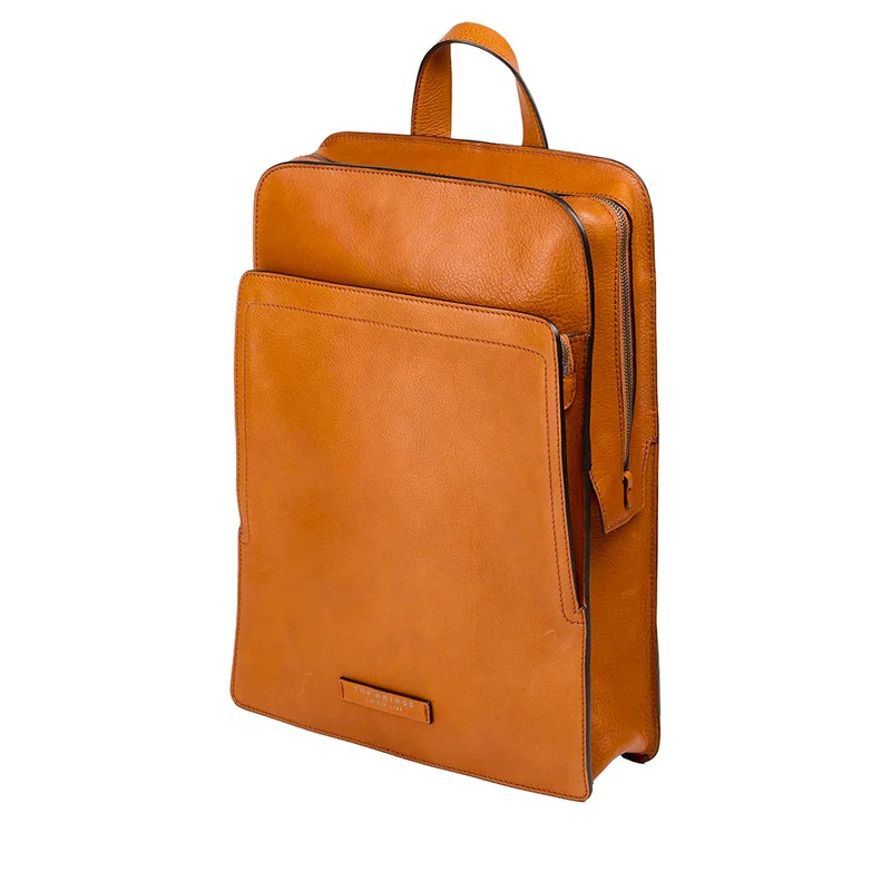 Zaino Uomo Porta Pc THE BRIDGE linea Leone in Pelle color Cognac