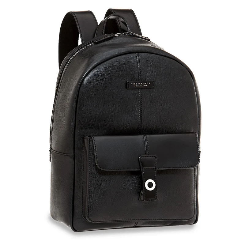 Zaino Uomo Porta PC THE BRIDGE linea Biagio in Pelle Nera