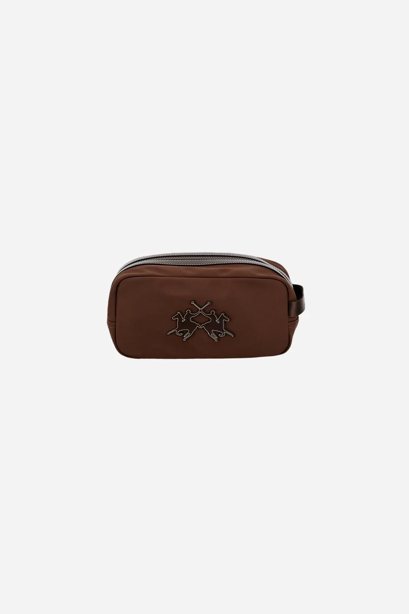 Reiseetui aus technischem Canvas mit Maxi-Logo – Andean Travel Case
