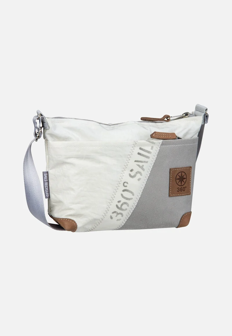 Deern Lütt Stencil-Weiß/Grau - Pouch Bag