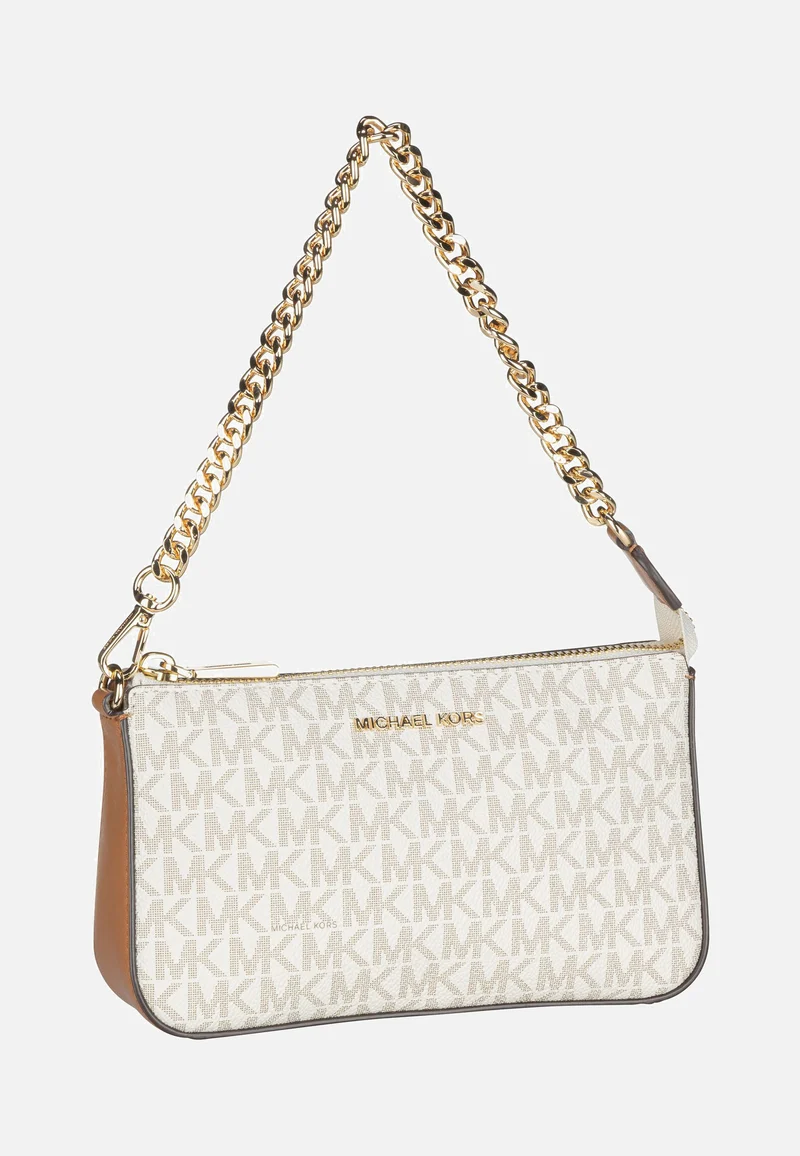 Jet Set Medium Chain Pouchette Lux MK Signature Vanilla - Evening Bag