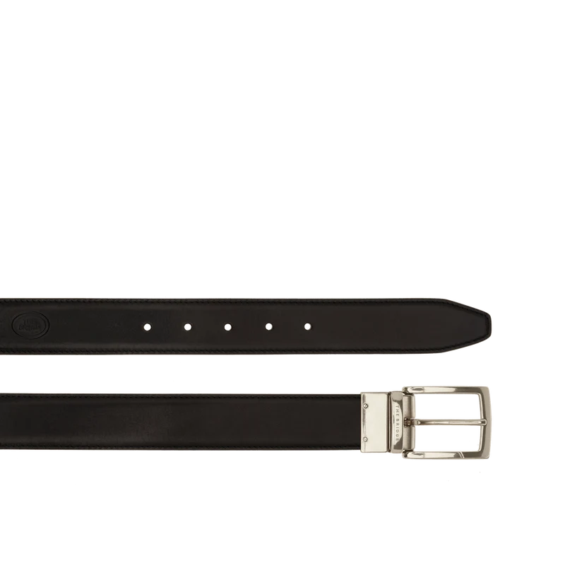 Cintura in pelle uomo reversibile nero/marrone