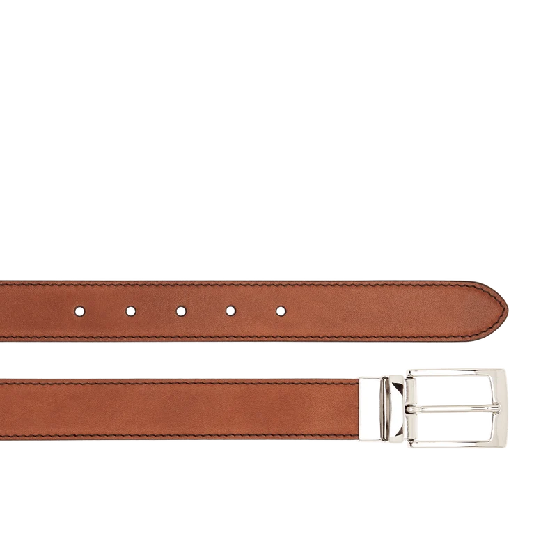 Cintura in pelle uomo reversibile nero/marrone