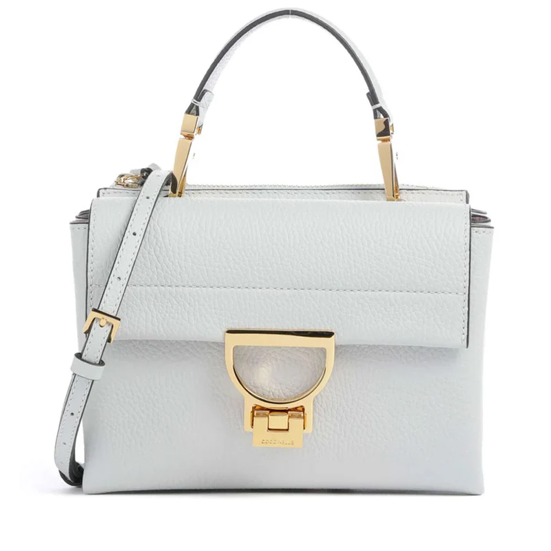 Borsa Donna a Mano con Tracolla COCCINELLE Linea Arlettis in Pelle colore Snow