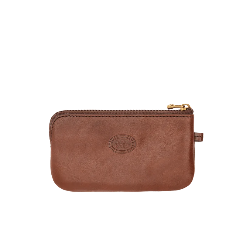Portachiavi in pelle con zip