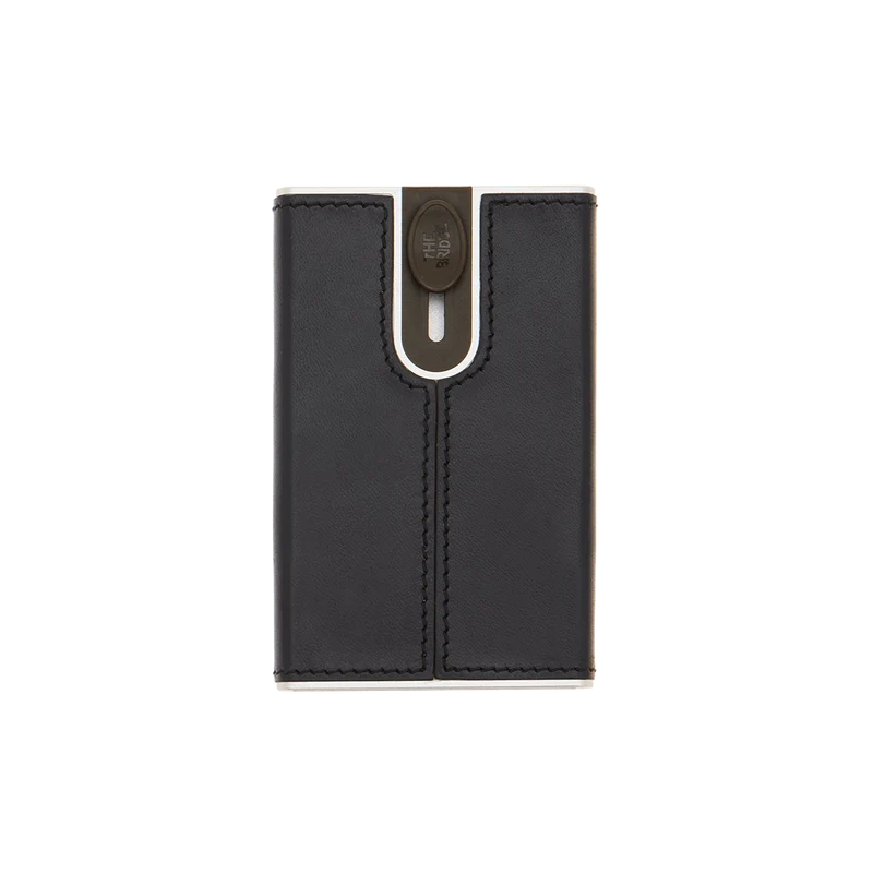 Portcarte in pelle a scatto con protezione rfid