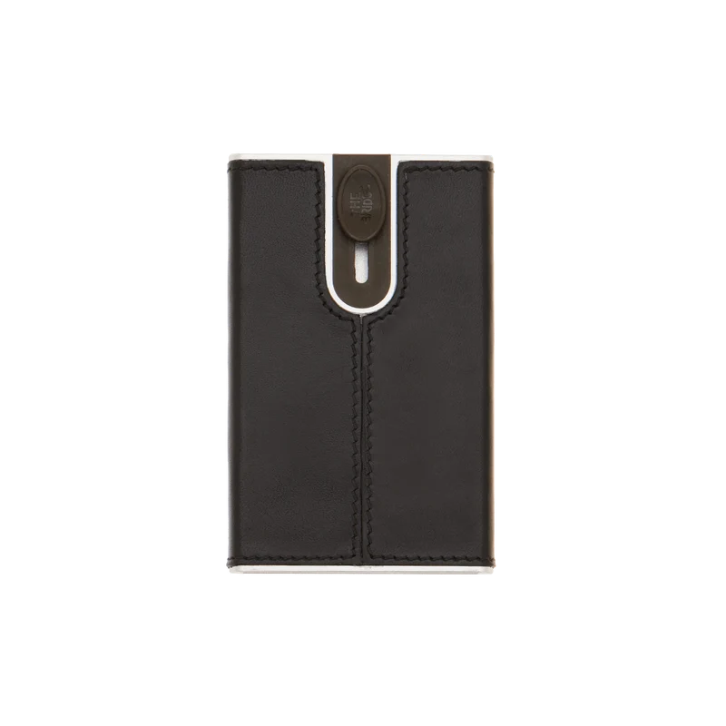 Portcarte in pelle a scatto con protezione rfid