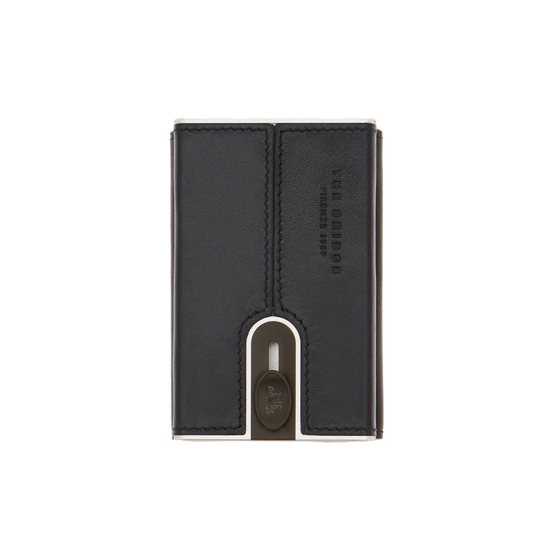 Portcarte in pelle a scatto con protezione rfid